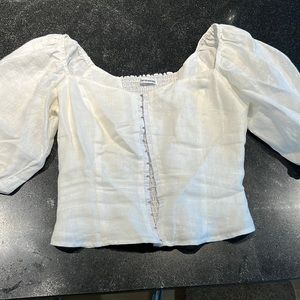 Reformation- white corset top - size 4- barely worn!